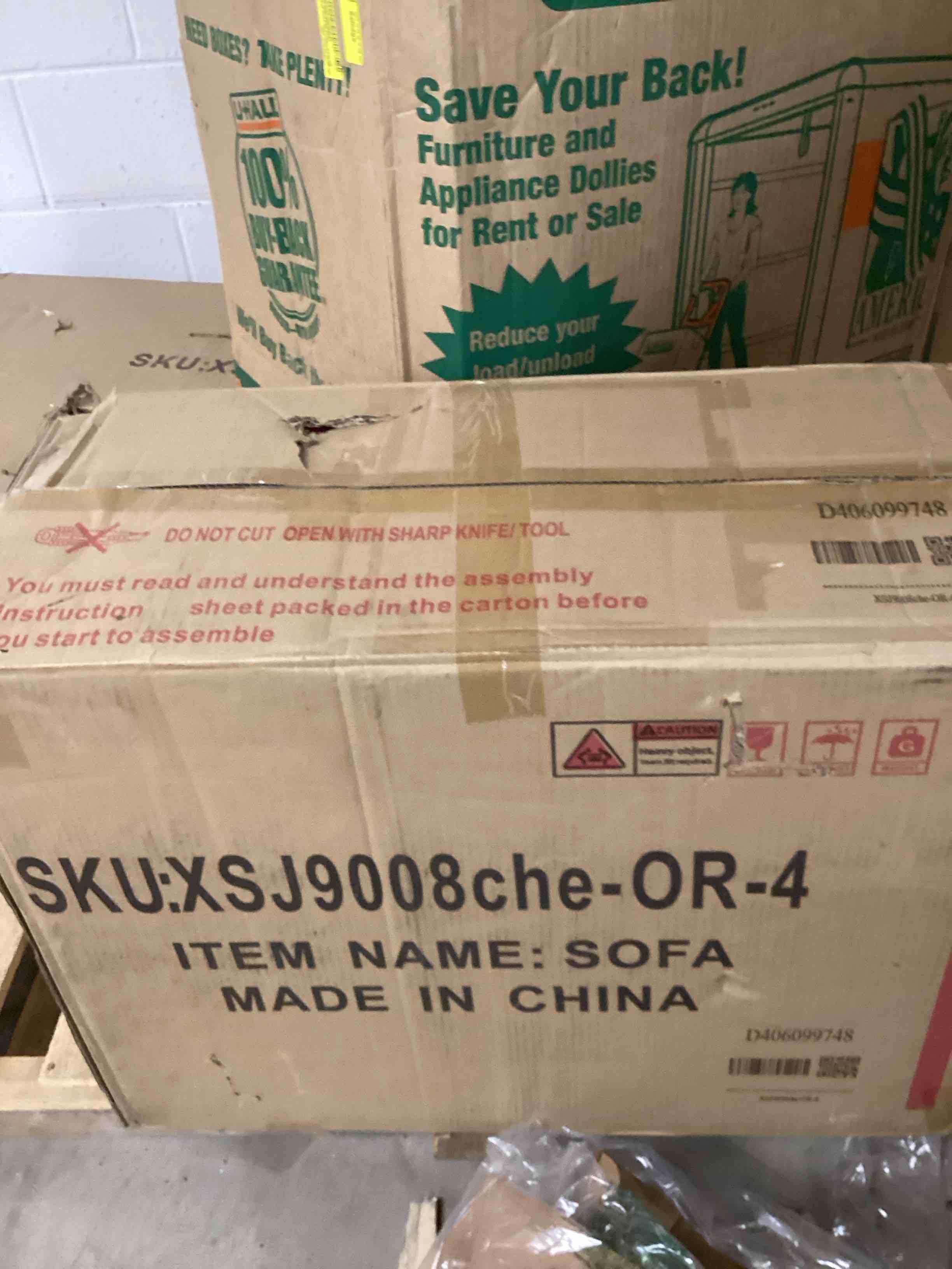 Spare orange furniture console