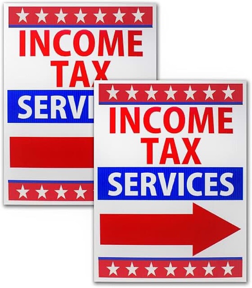 310 packs 18 x 24” entrance for outdoor address income tax service