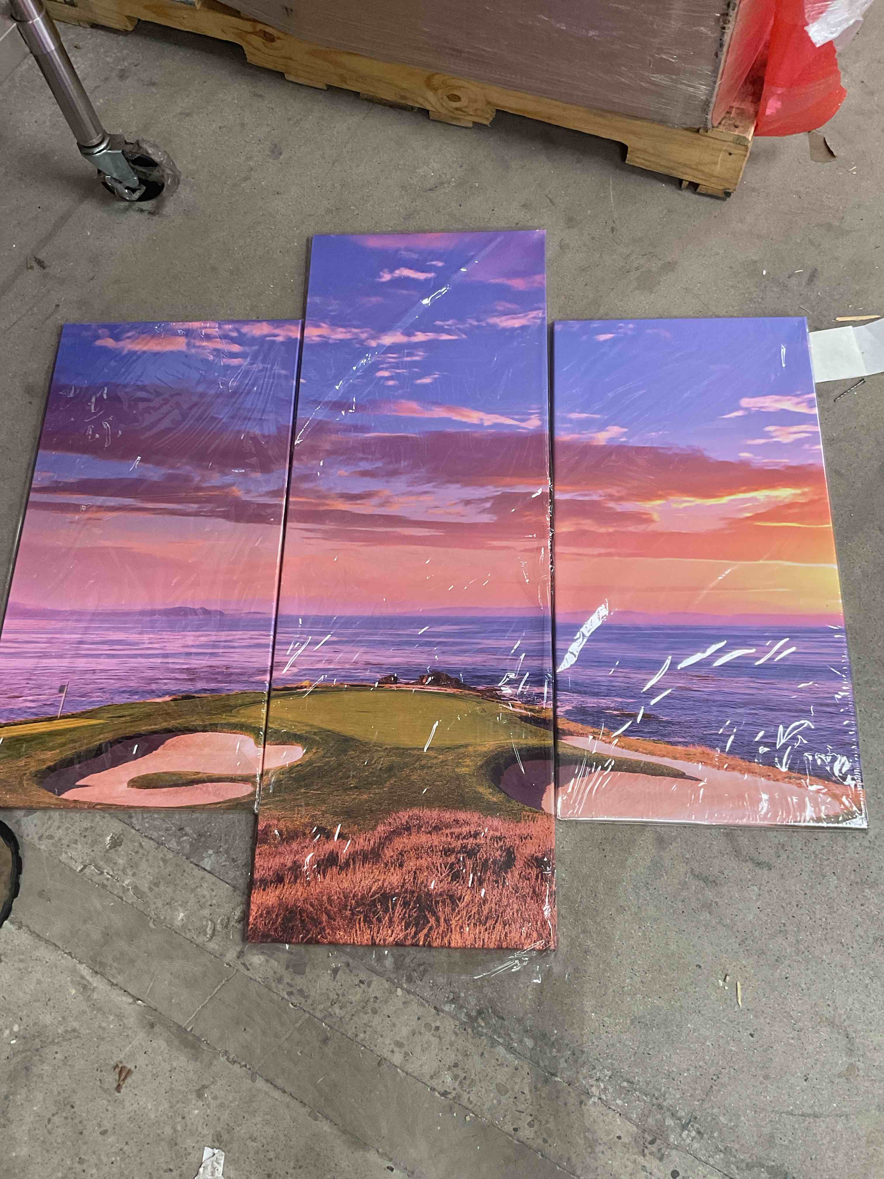 Beautiful sun set canvas photos