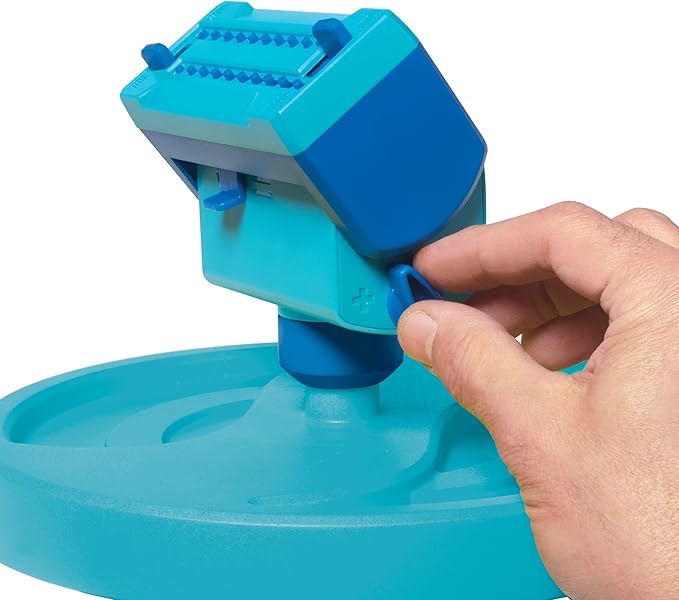 aqua joe mini gear-driven oscillating sprinkler on sled base  customizable coverage  4 250 sq. ft. max coverage