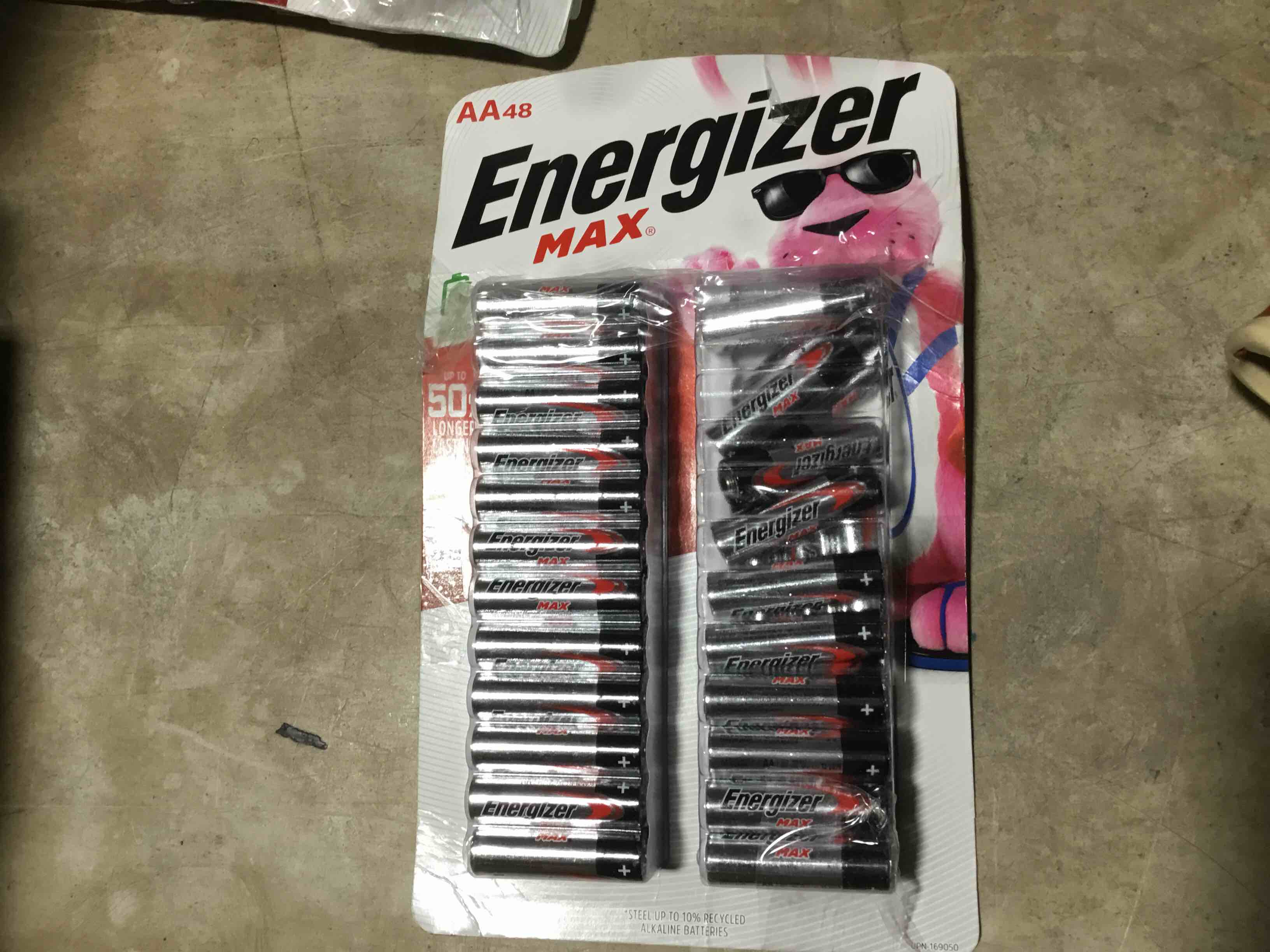 energizer max aa batteries (48 pack), double a alkaline batteries, upn-153922