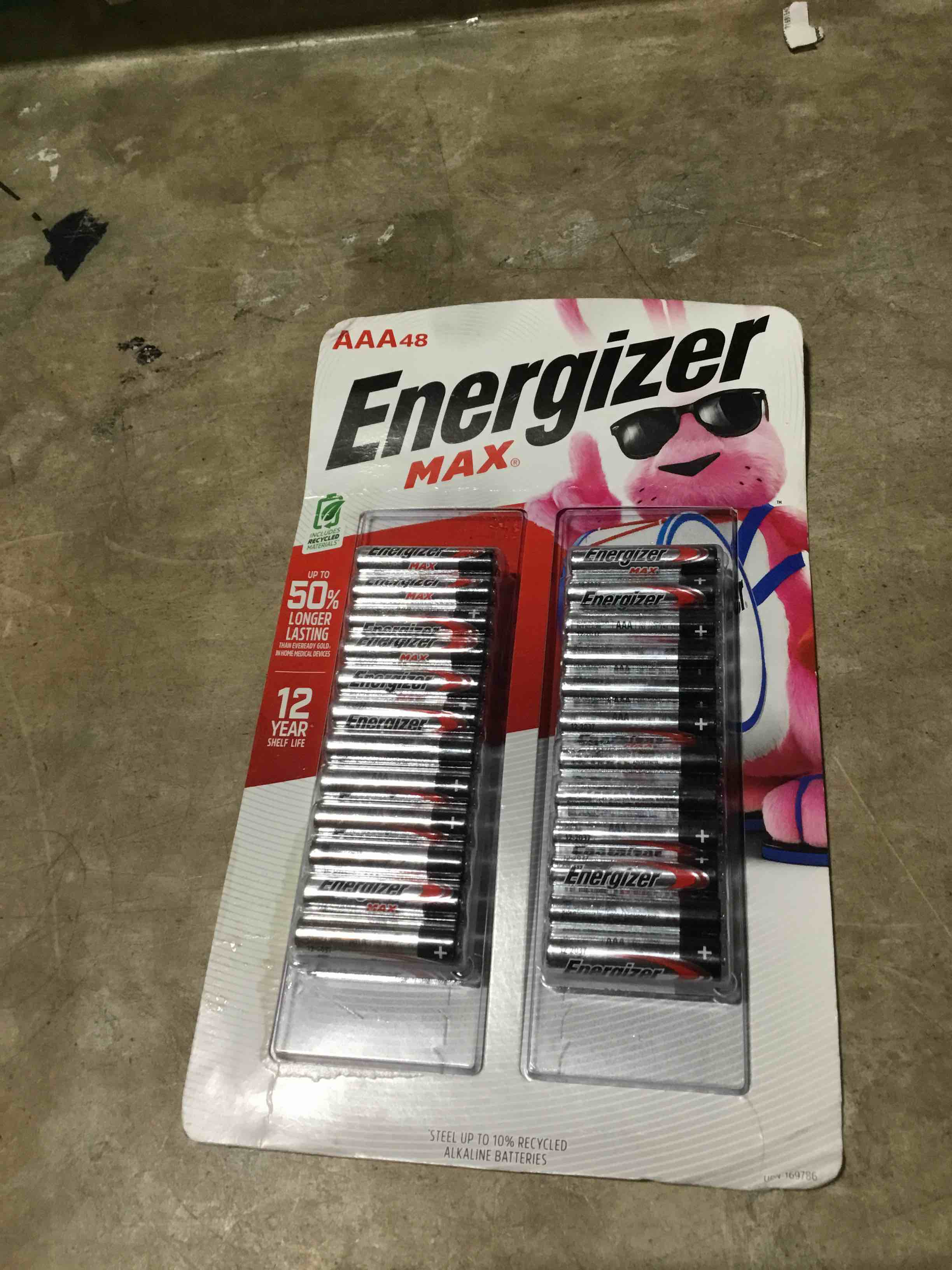 energizer max aaa batteries, 48 pk.