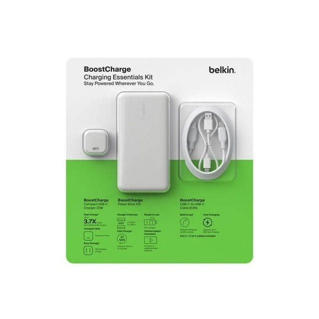 belkin boost charge 20w wall charger with 10k powerbank bundle