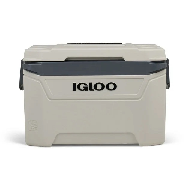 igloo bone white and gray 60-quart sunset roller cooler