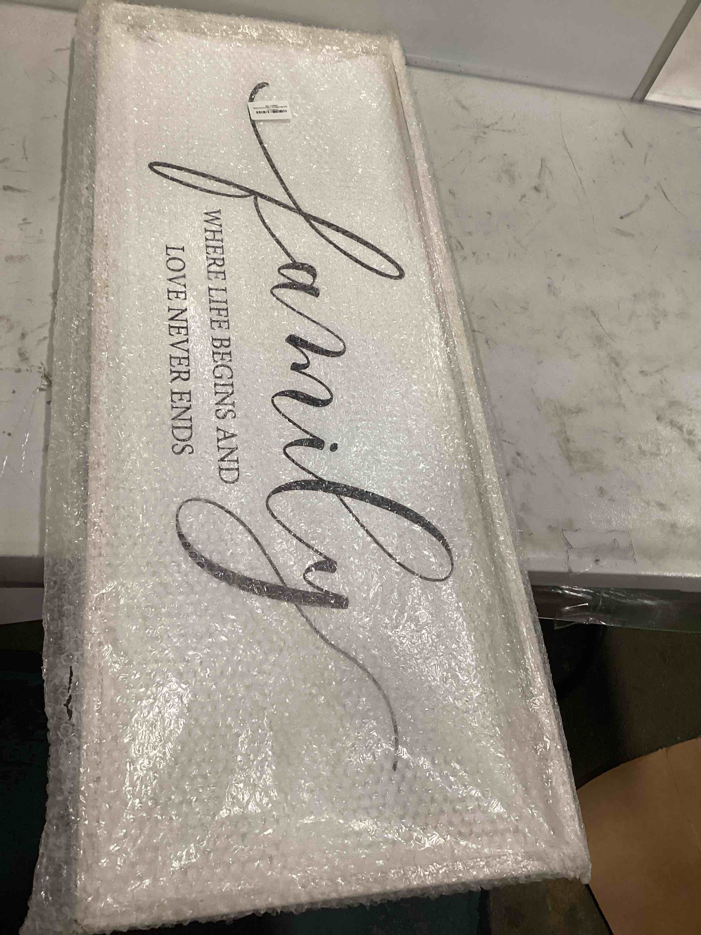 Surfapans Family Where Life Begins Love Never Ends Wall Decor 40"x15