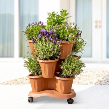 The Italian Three Tier Mobile Planter