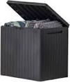 Keter City 30 Gallon Resin Deck Box for Patio Furniture Pool Graphite