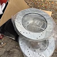 A-Premium Front and Rear Vented Disc Brake Rotors + Ceramic Pads Kit Compatible with Select Ford Models - F-250 Super Duty 2008 2009 2010 2011 2012, 4WD, 12-PC Set