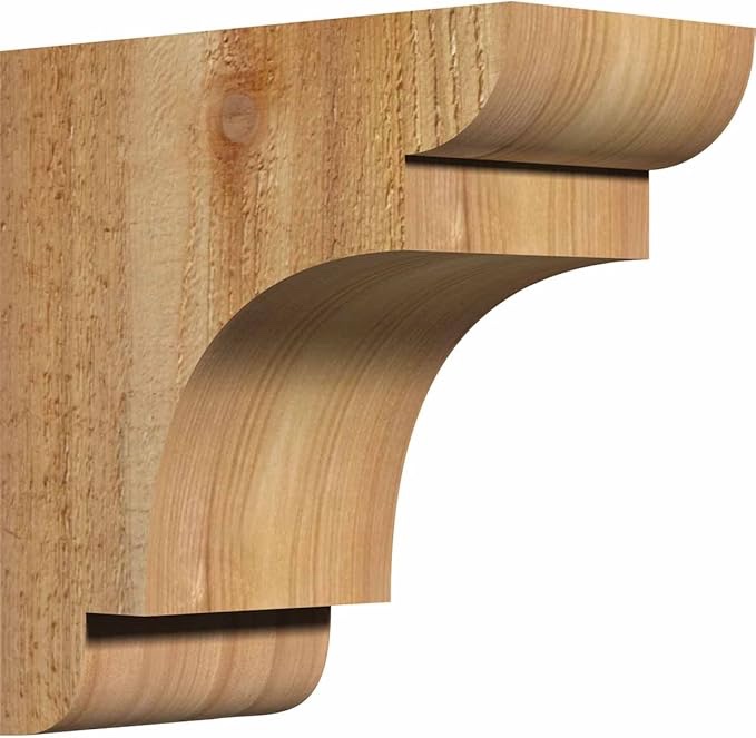 Ekena Millwork COR04X08X08NEB00RWR 4"W x 8"D x 8"H New Brighton Rough Sawn Corbel, Western Red Cedar