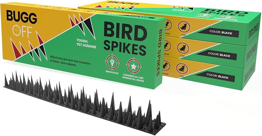 Unique Pattern Plastic Bird & Rodent Deterrent Spikes, Humane & 