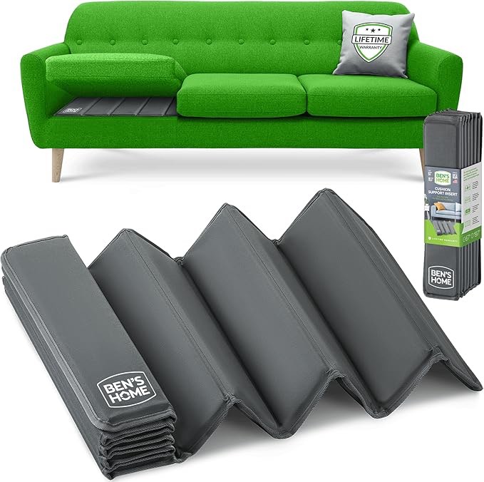 (Similar image) Premium Couch Cushion Support for Sagging Seats | Heavy-Duty Wood Non-Slip Sofa Support | 58"-67" x 19.7" | Adjustable Reinforced Boards | Couch Cushion Replacement