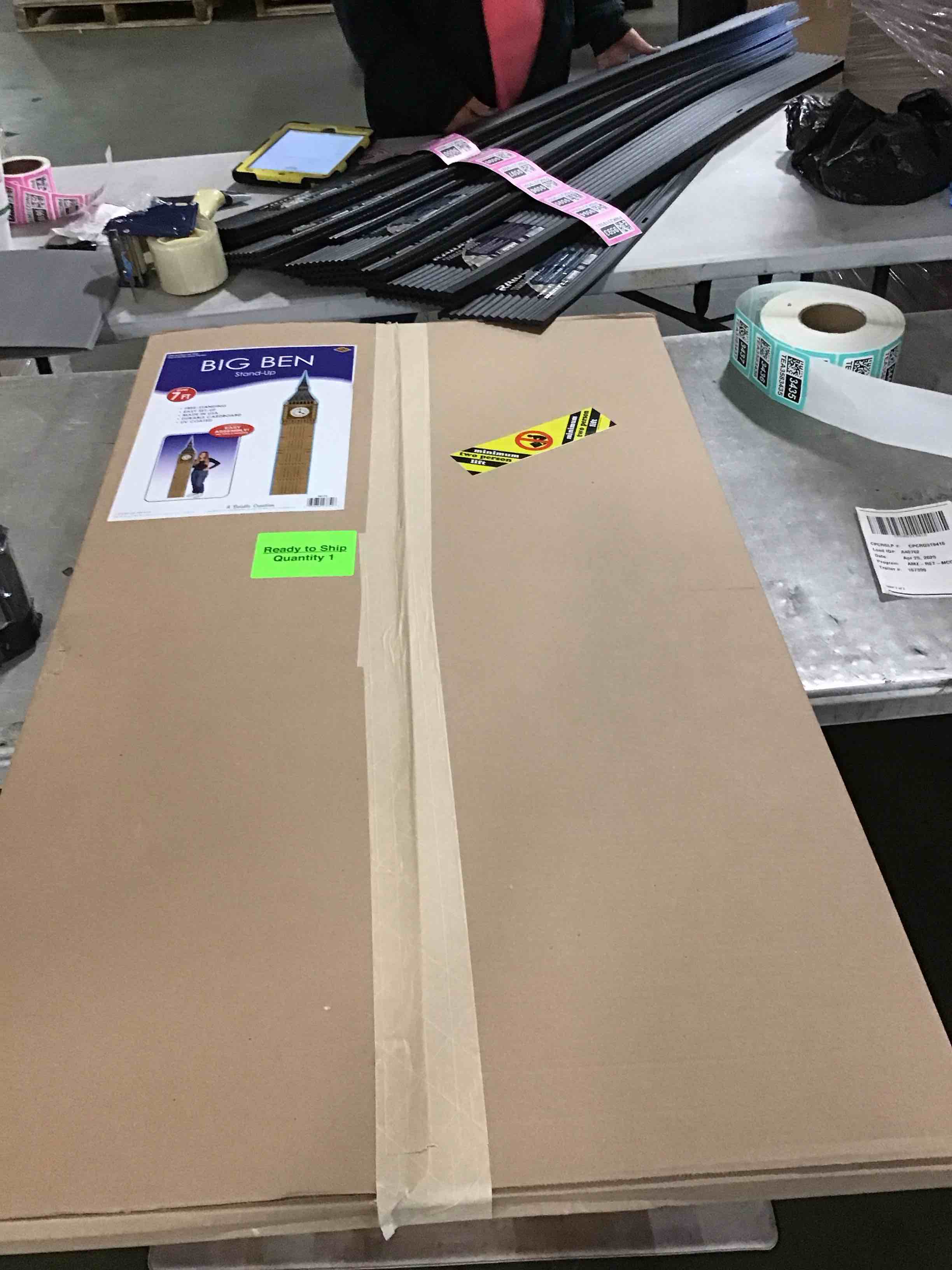 Beistle 56173 7 ft. 10 in. x 14.75 in. Big Ben Stand-Up - Pack of 4