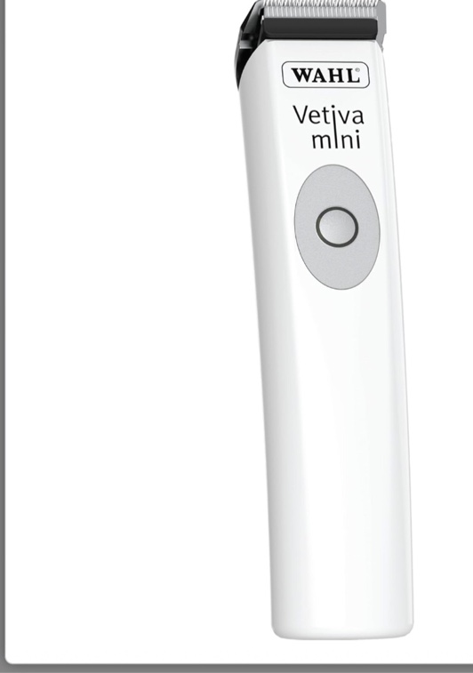 WAHL Professional Animal Vetiva Mini Cordless Veterinary Trimmer for Dogs, Cats & Pets (#88420) - Pet Trimmer for Cats, Dogs & More - Veterinary Grade - Pet Mini Safe Trimmer - White