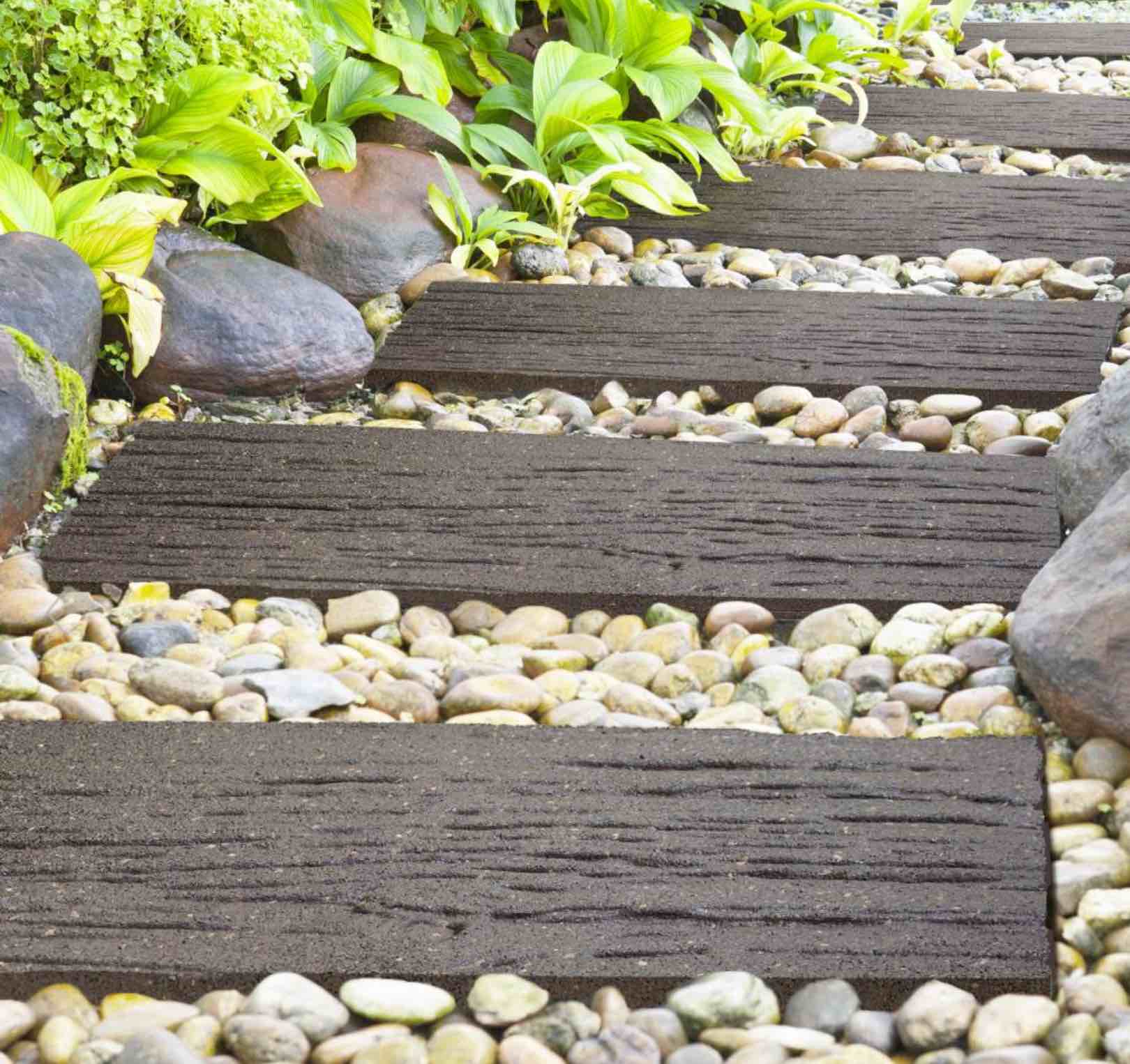 The Lightweight Rustic Railroad Tie Pavers