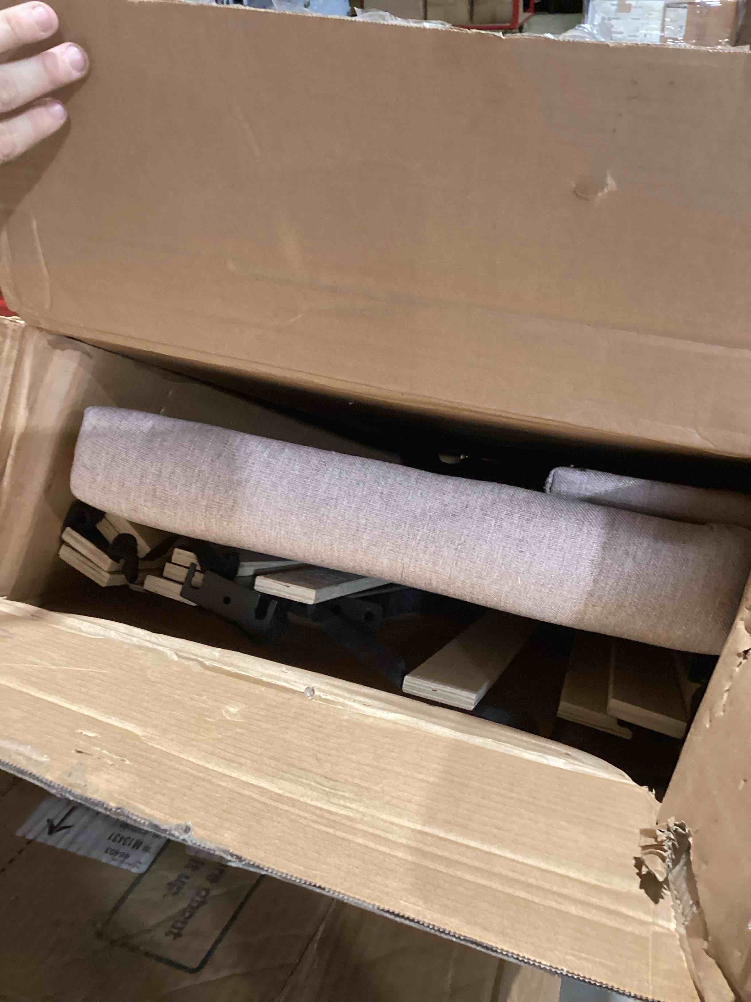 Condition photo showing Good Condition for upholstered queen bed frame