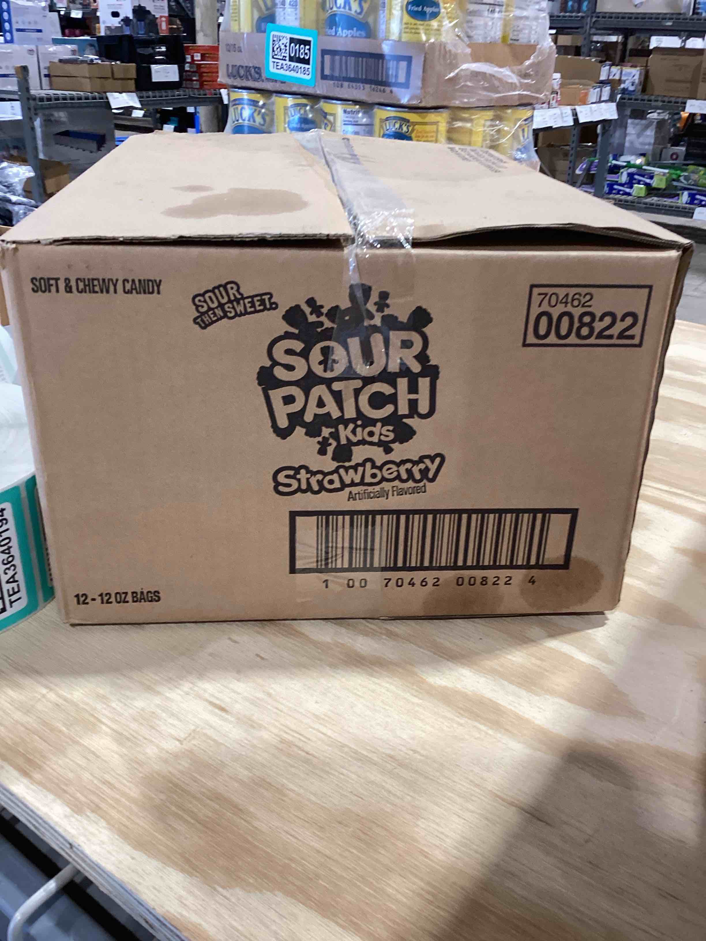 Condition photo showing Brand New for sour patch kids strawberry 12oz 12 pack