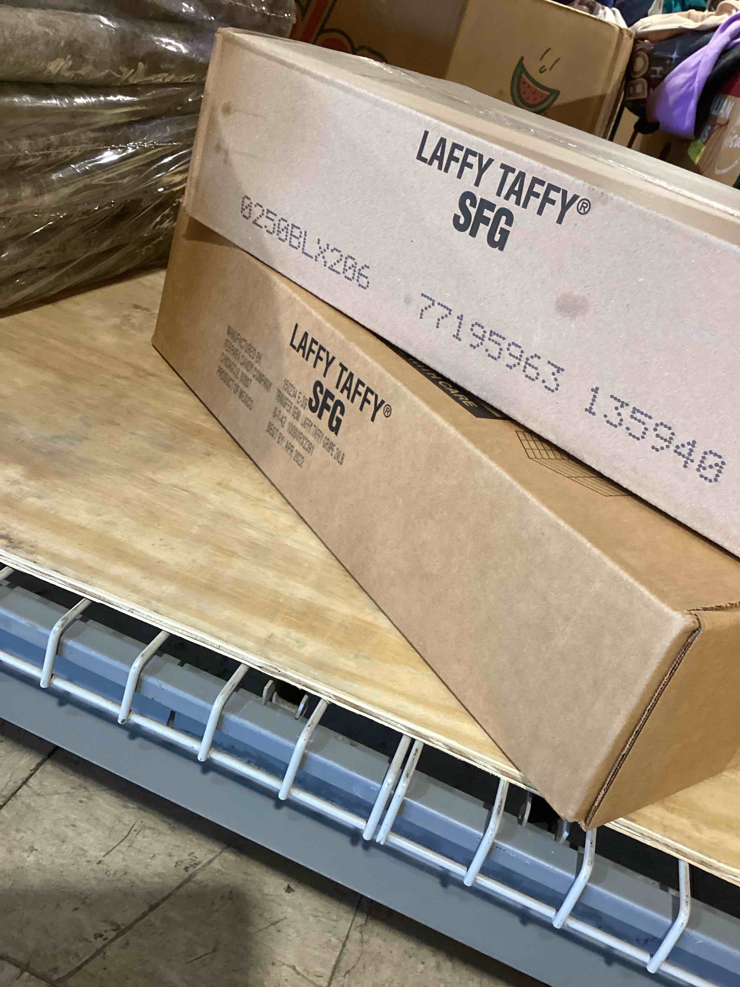 Condition photo showing Brand New for 24lbs grape laffy taffy 