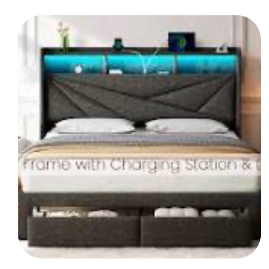 queen bed frame with drawers