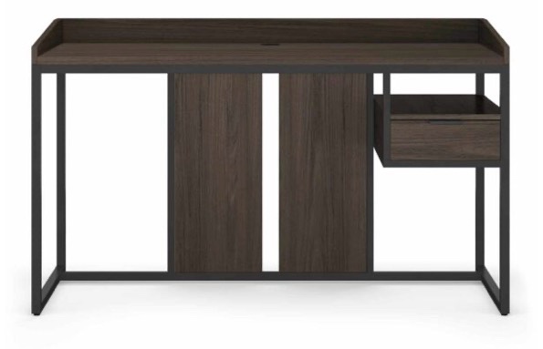 elle décor lemont 52"w executive computer desk, natural alder