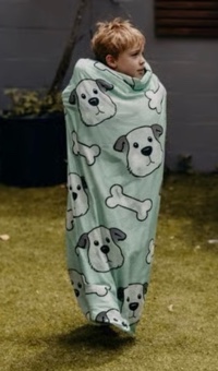 dr squish full body sensory sack dog print compression sack therapy wrap kids
