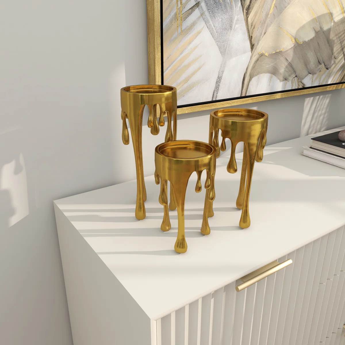 Moderna 11.80" H Aluminum Tabletop Candlestick