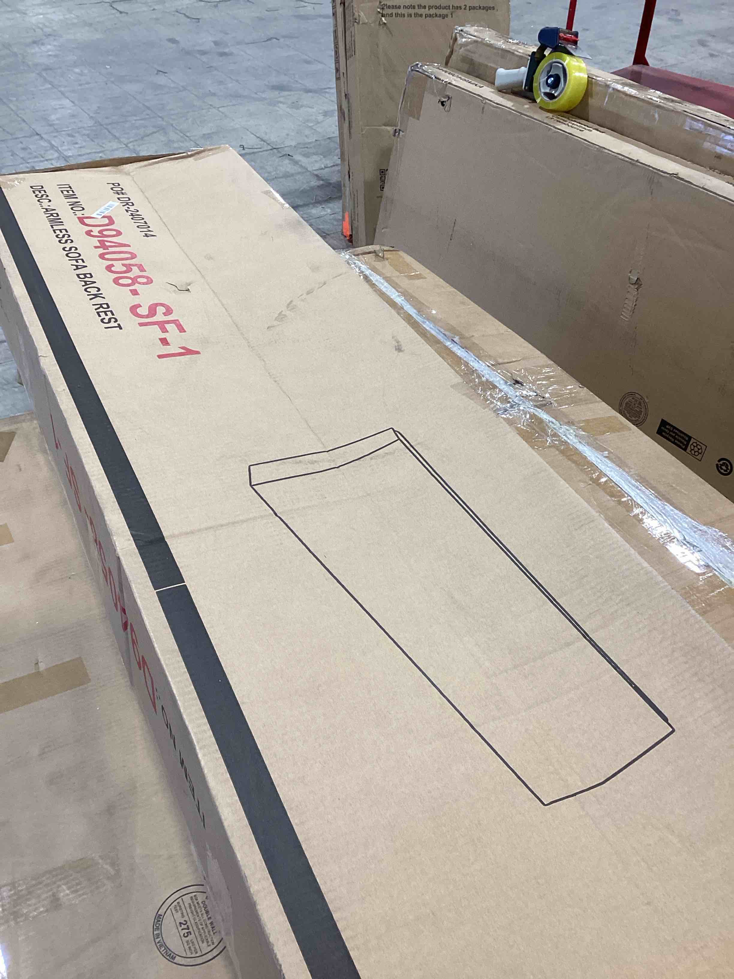 Caileigh Armless Sofa Back Rest. D94058-SF-1. Backrest only