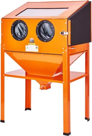 VEVOR 60 Gallon Sandblasting Cabinet, 40-120PSI Sand Blasting Cabinet with Stand, Heavy Duty Steel Sand Blaster with Blasting Gun & 4 Ceramic Nozzles for Paint, Stain, Rust Removal