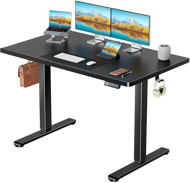 Marsail Electric Standing Desk with One-Piece Desktop,55 x 30 inch Height Adjustable Office Gaming Computer Desk with Deeper Tabletop,Home Office Stand up Desk with 4 Memory Presets, TOP ONLY. MISSING LEGS 