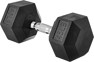 Amazon Basics Rubber Hex Dumbbell Hand Weight. 45lb