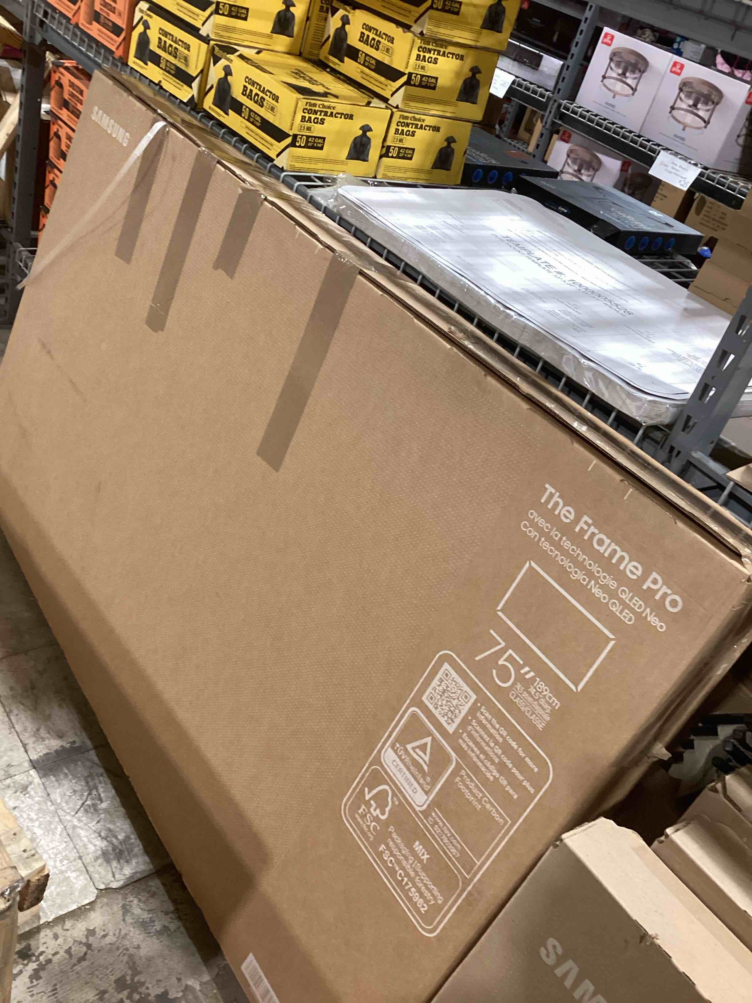 samsung 75-inch class the frame pro ls03fw 4k neo qled mini led smart tv (2025 model) slim fit wall mount, modern frame design, wireless one connect, nq4 ai gen3 processor