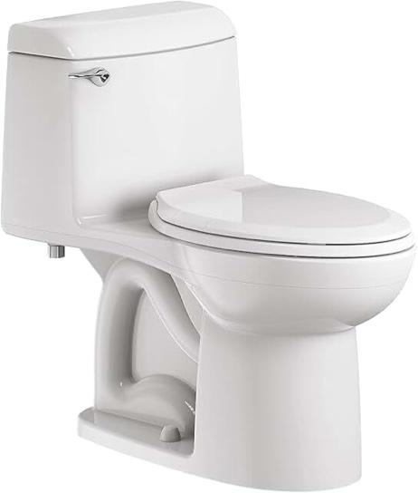 american standard 2004314.020 champion 4 one-piece toilet with toilet seat, elongated front, standard height, white, 1.6 gpf