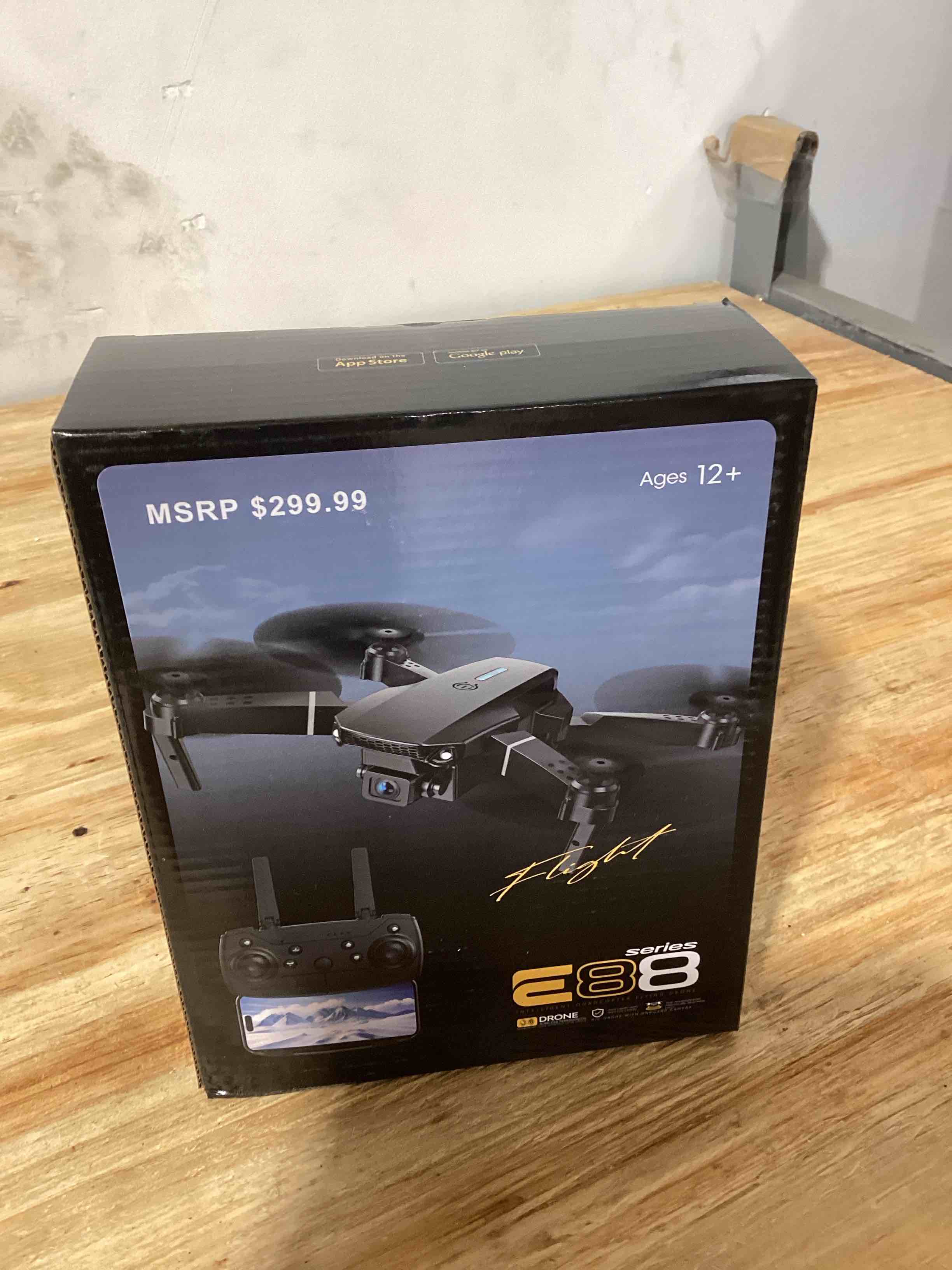 E88 Drone with HD Camera, Fixed Height Hover, 360° Stunt Flip, 90° Adjustable Lens, Foldable RC Quadcopter for Beginners, Indoor Outdoor Flying Toy.