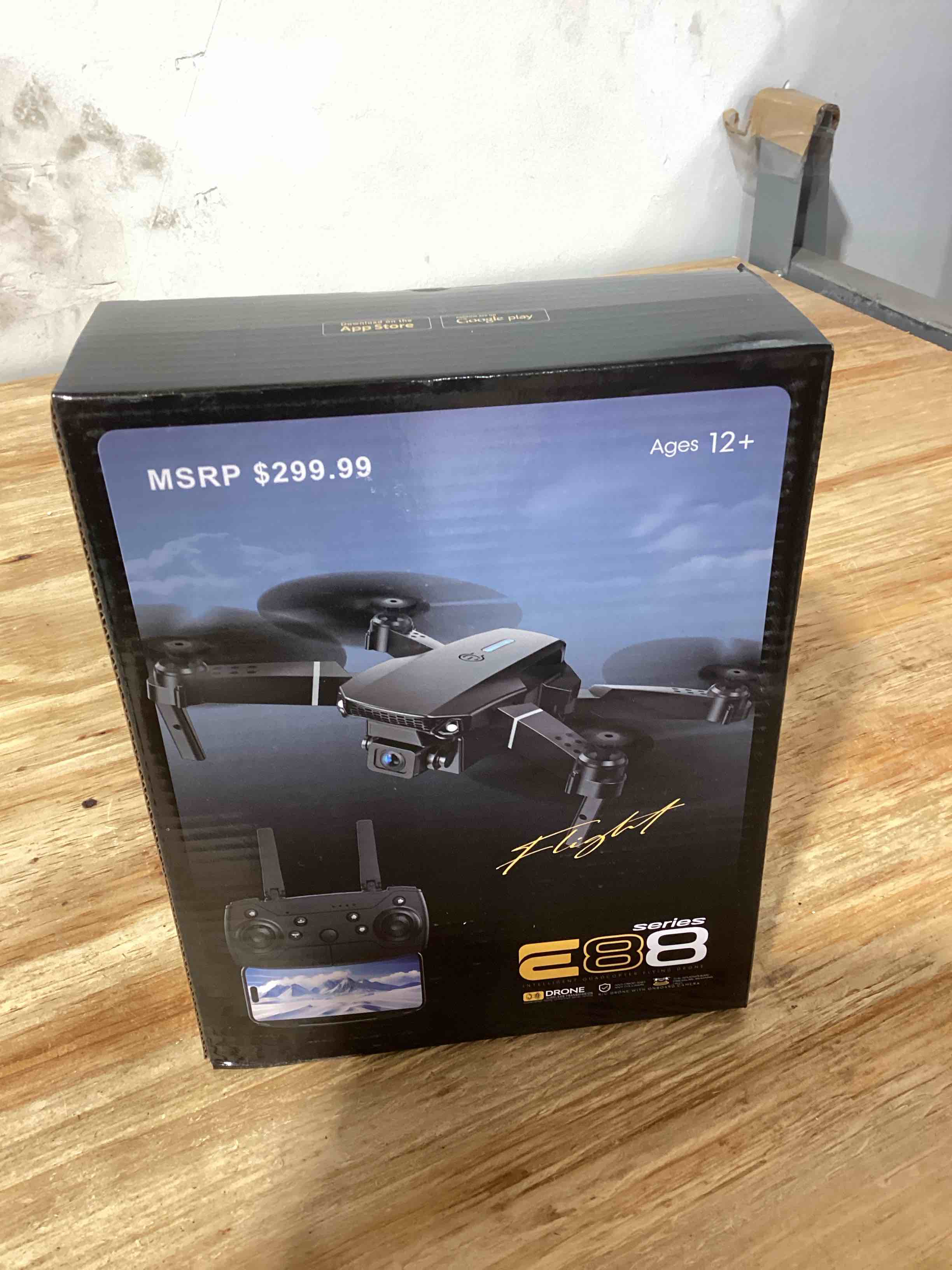 Condition photo showing New/Like New for E88 Drone with HD Camera, Fixed Height Hover, 360° Stunt Flip, 90° Adjustable Lens, Foldable RC Quadcopter for Beginners, Indoor Outdoor Flying Toy.