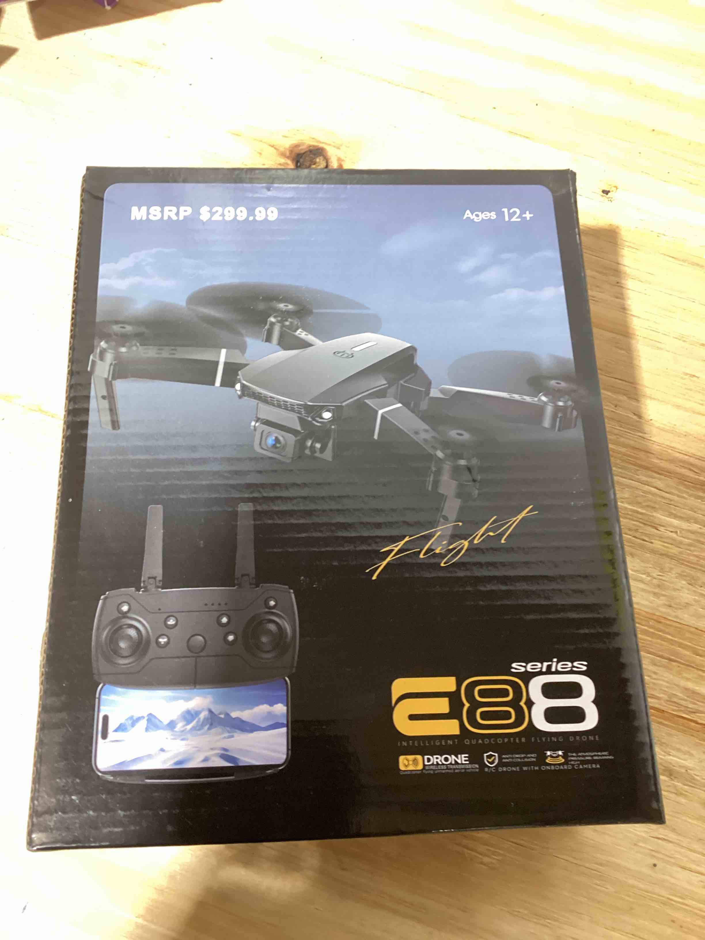 Condition photo showing New/Like New for E88 Drone with HD Camera, Fixed Height Hover, 360° Stunt Flip, 90° Adjustable Lens, Foldable RC Quadcopter for Beginners, Indoor Outdoor Flying Toy.