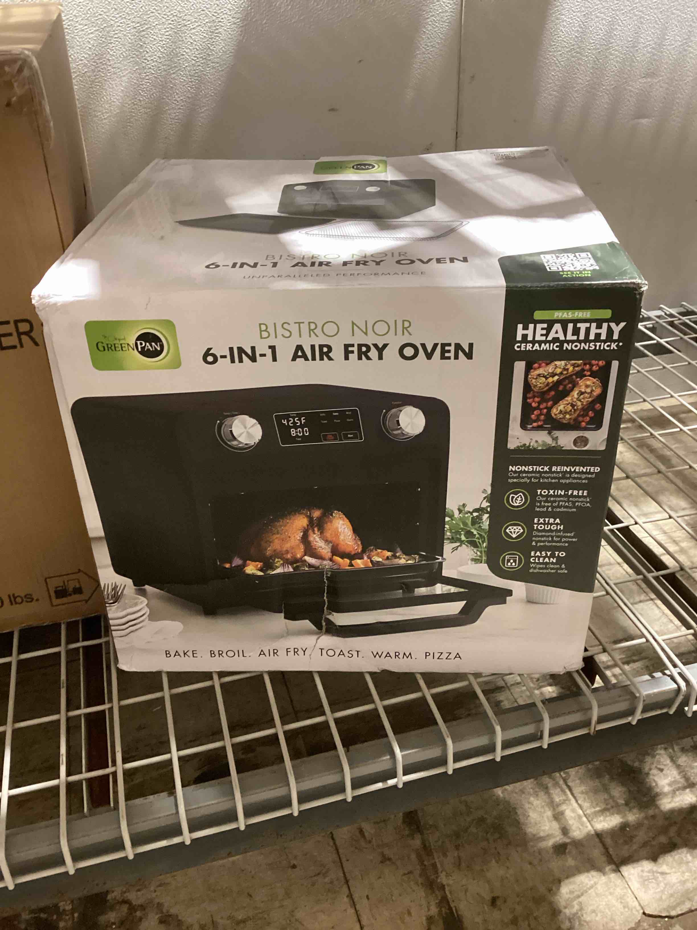 Condition photo showing Brand New for greenpan bistro noir 6-in-1 air fry oven
