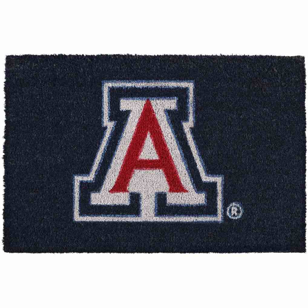 Arizona Wildcats Team Colors Doormat with the word welcome