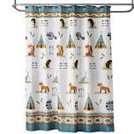 SKL Home by Saturday Knight Ltd. Forest Animals Shower Curtain, Multi Color 70.00" x 72.00"