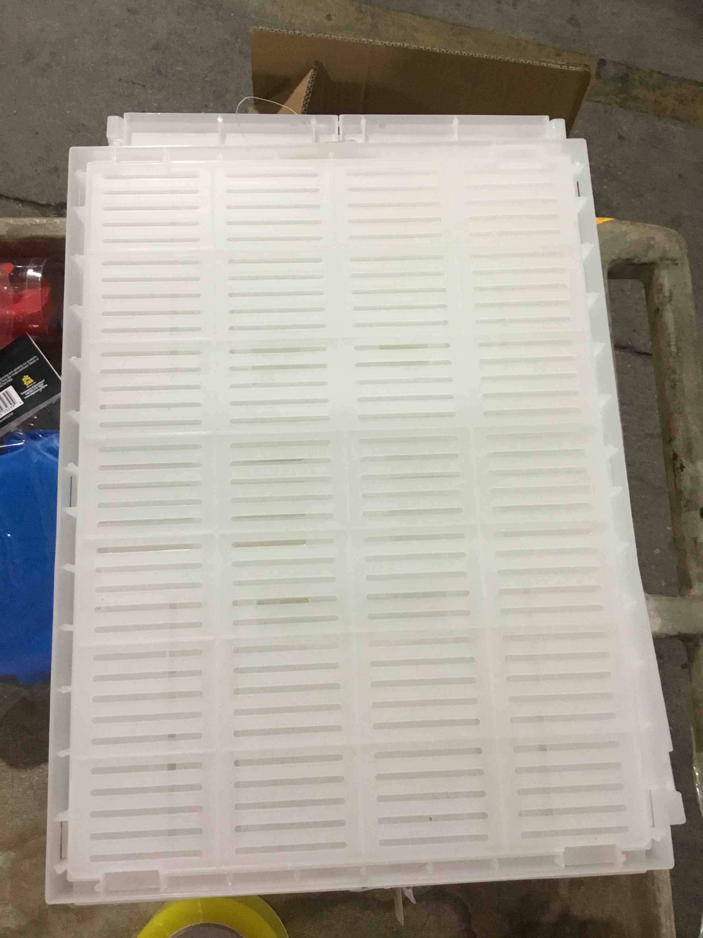 Condition photo showing New/Like New for Pack Collapsible Plastic Storage Crates,Foldable Crates for Storage,