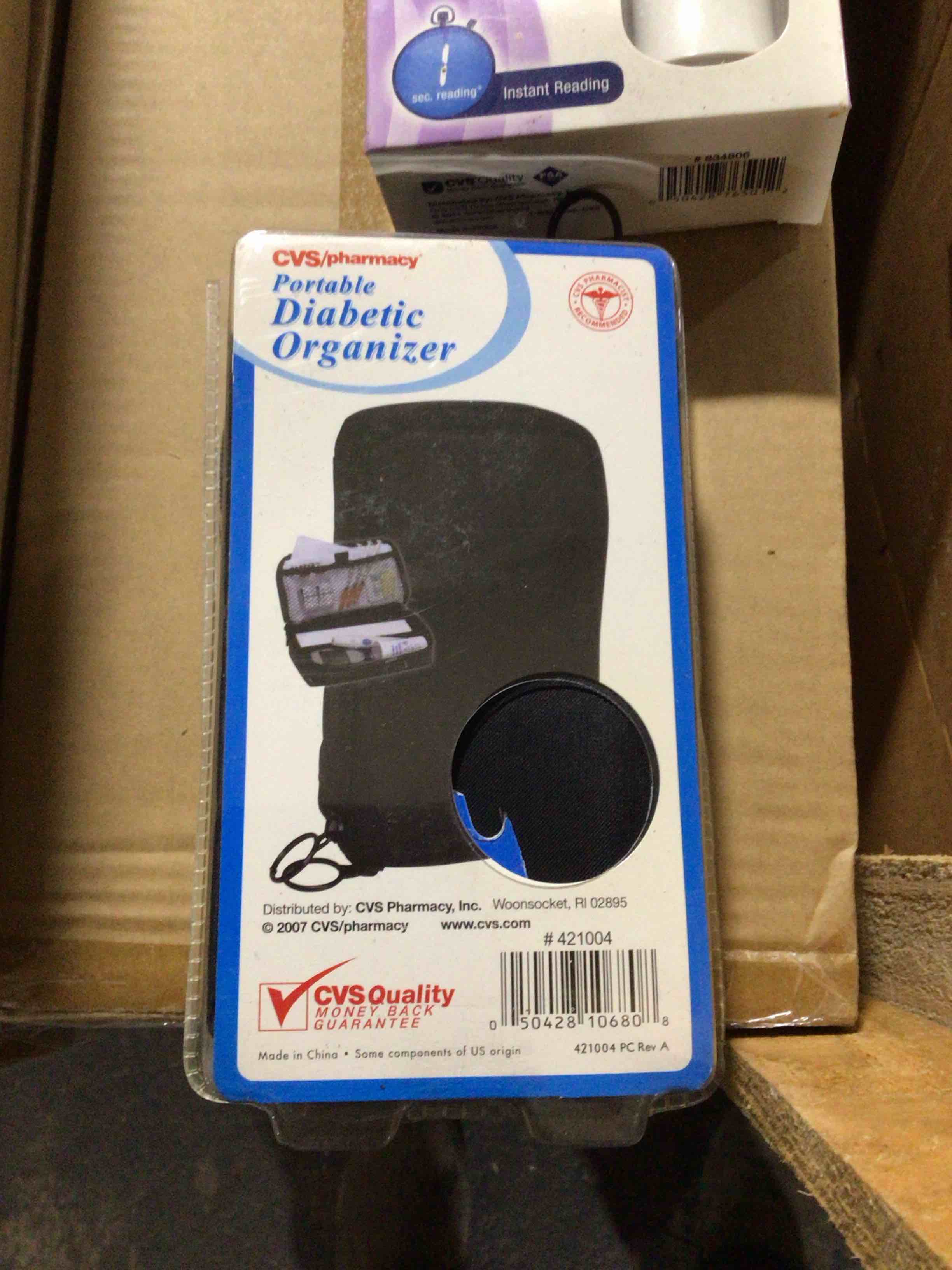 Black Diabetic Organizer Small Diabetes Bag Case For Testing Supplies