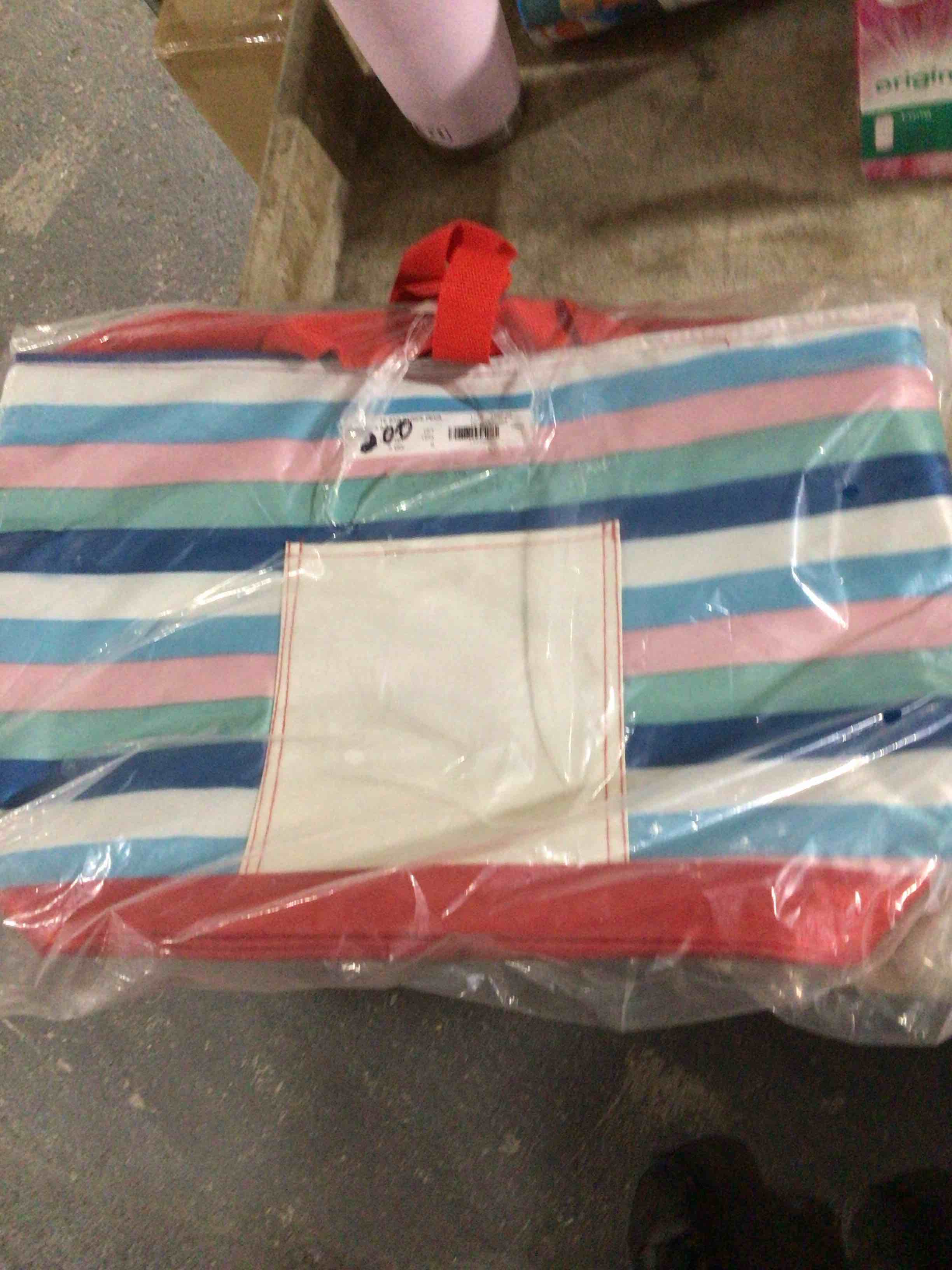 cooler tote bag stripe Peva 