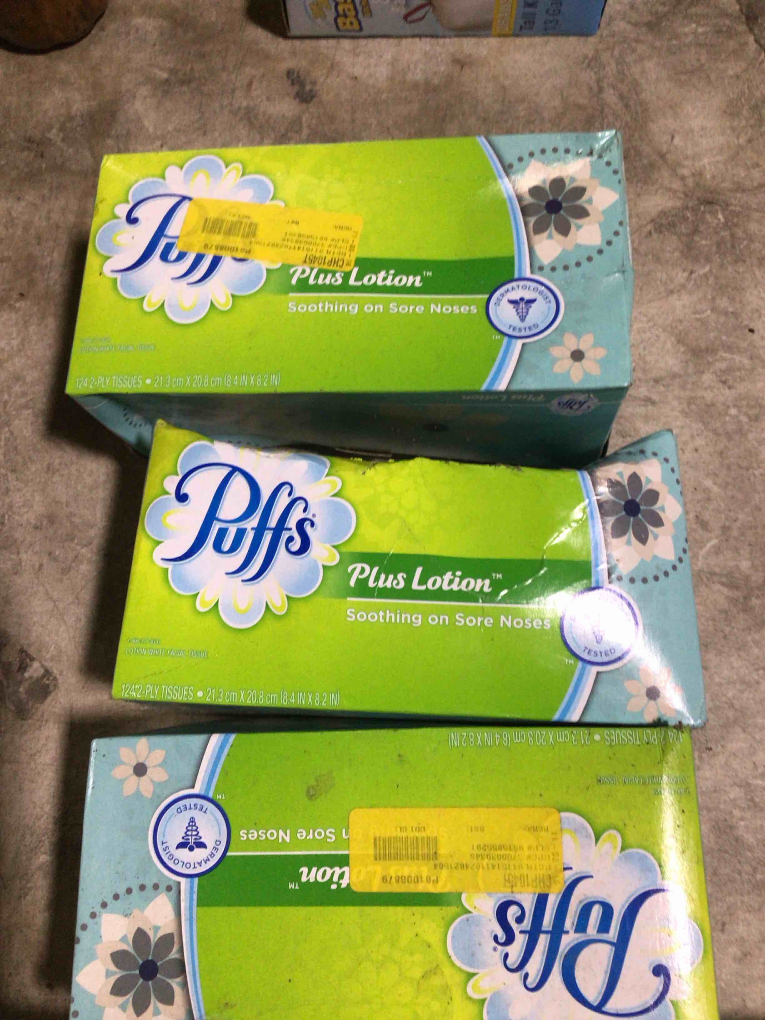 3 Puffs Plus Lotion Facial Tissue - 124ct