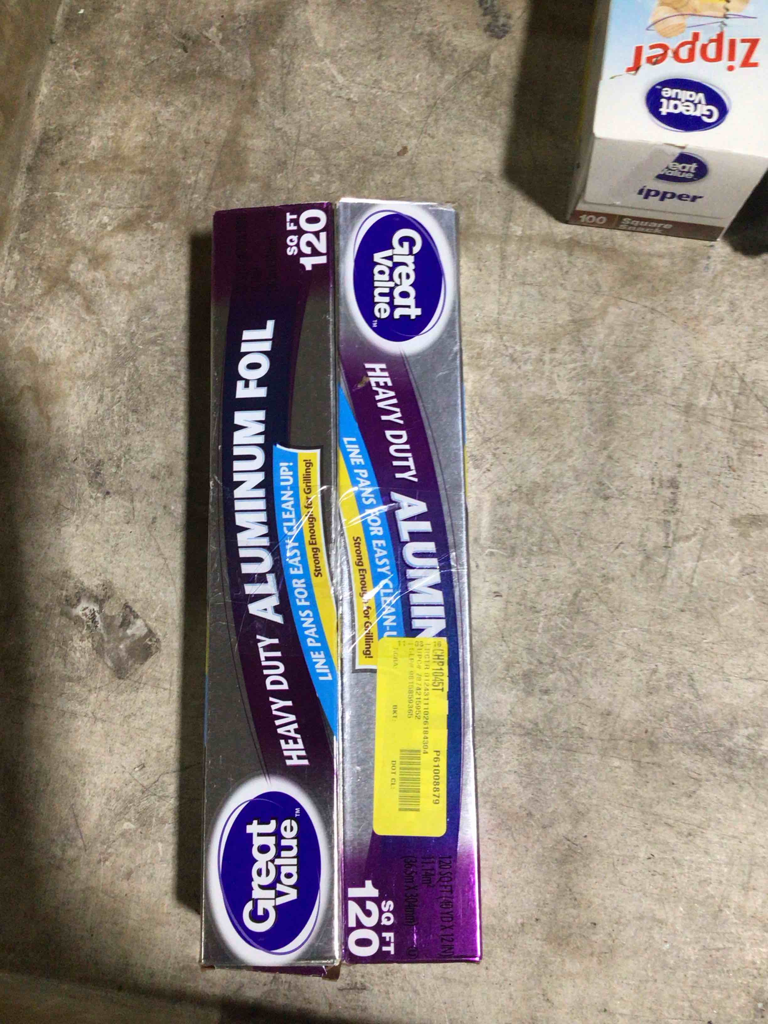 Great Value 120 sq ft Heavy Duty Aluminum Foil Twin Pack, 2 count