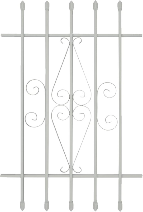 Spear Point Heavy Duty Window Bar,Window Security Bars Guards for Prevent Burglary,Safety for Home and Pet(24×36,) Choose The Installation Accessories You Need Separately) 24"X36" White