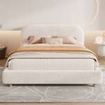 NOT COMPLETE BOX 1 ONLY boucle eastern king bed color cream