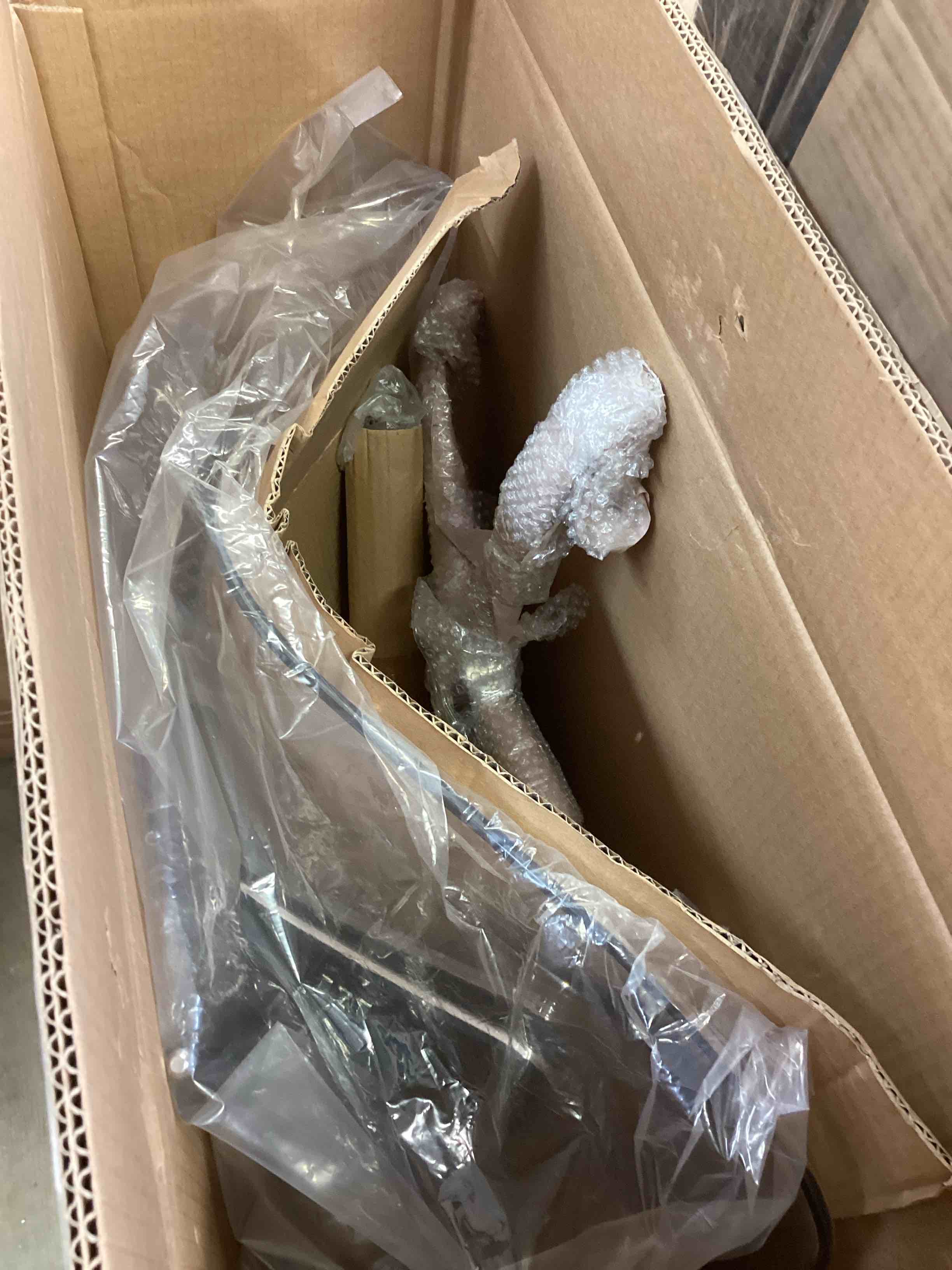 Condition photo showing New/Like New for clear desk chair,modern acrylic chair with five star base,rolling home office chair for office,home (silver)
