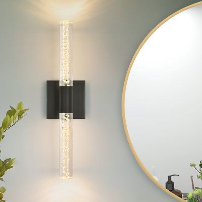 bellamay 1 - light dimmable led wall sconce finish: black