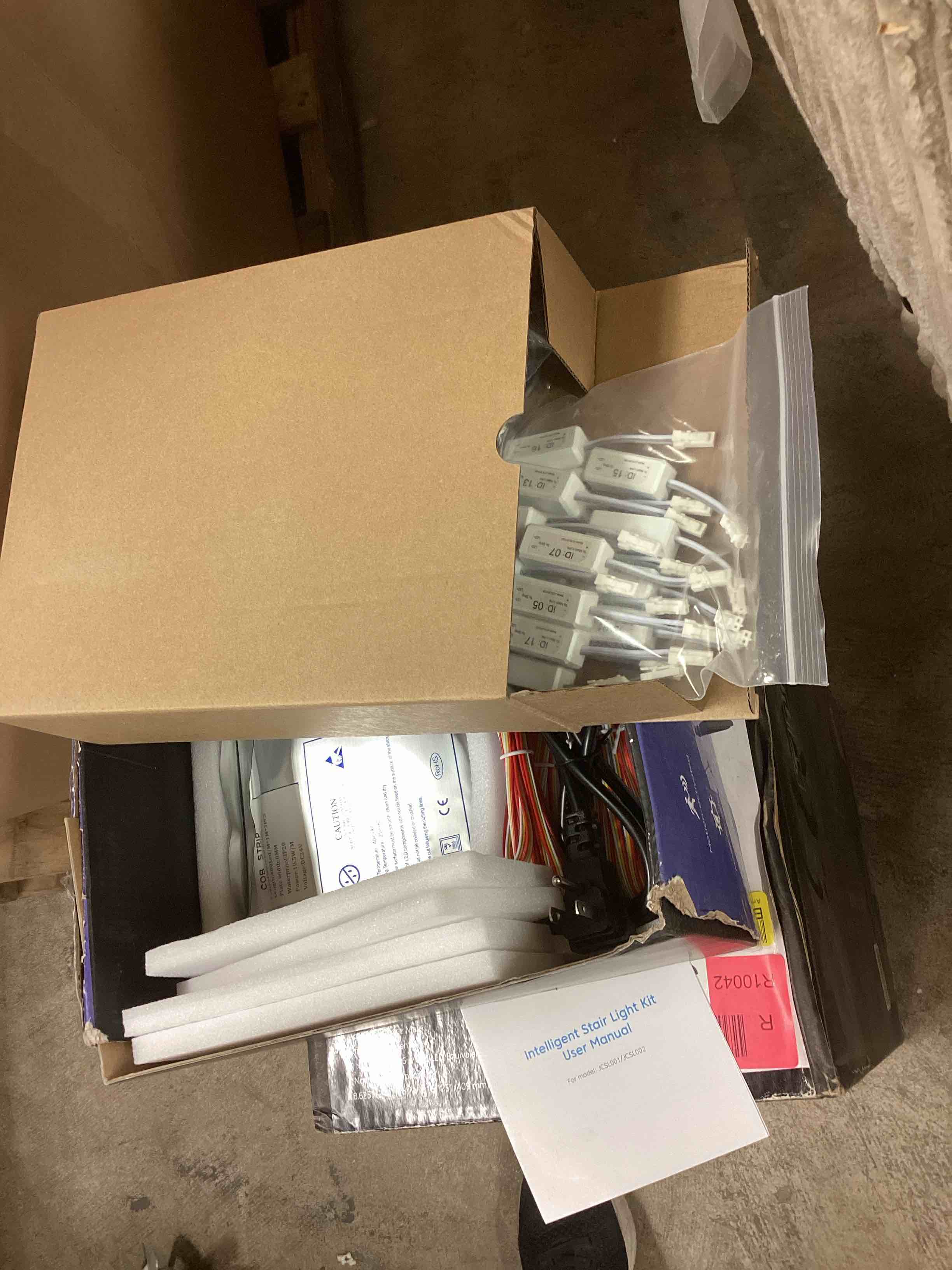 Condition photo showing New/Like New for led smart motion-activated stair light with remote controlled motion led step light led, stair lighting adjustable brightness light speed steps number(18 steps,3000k) by wrought studio™