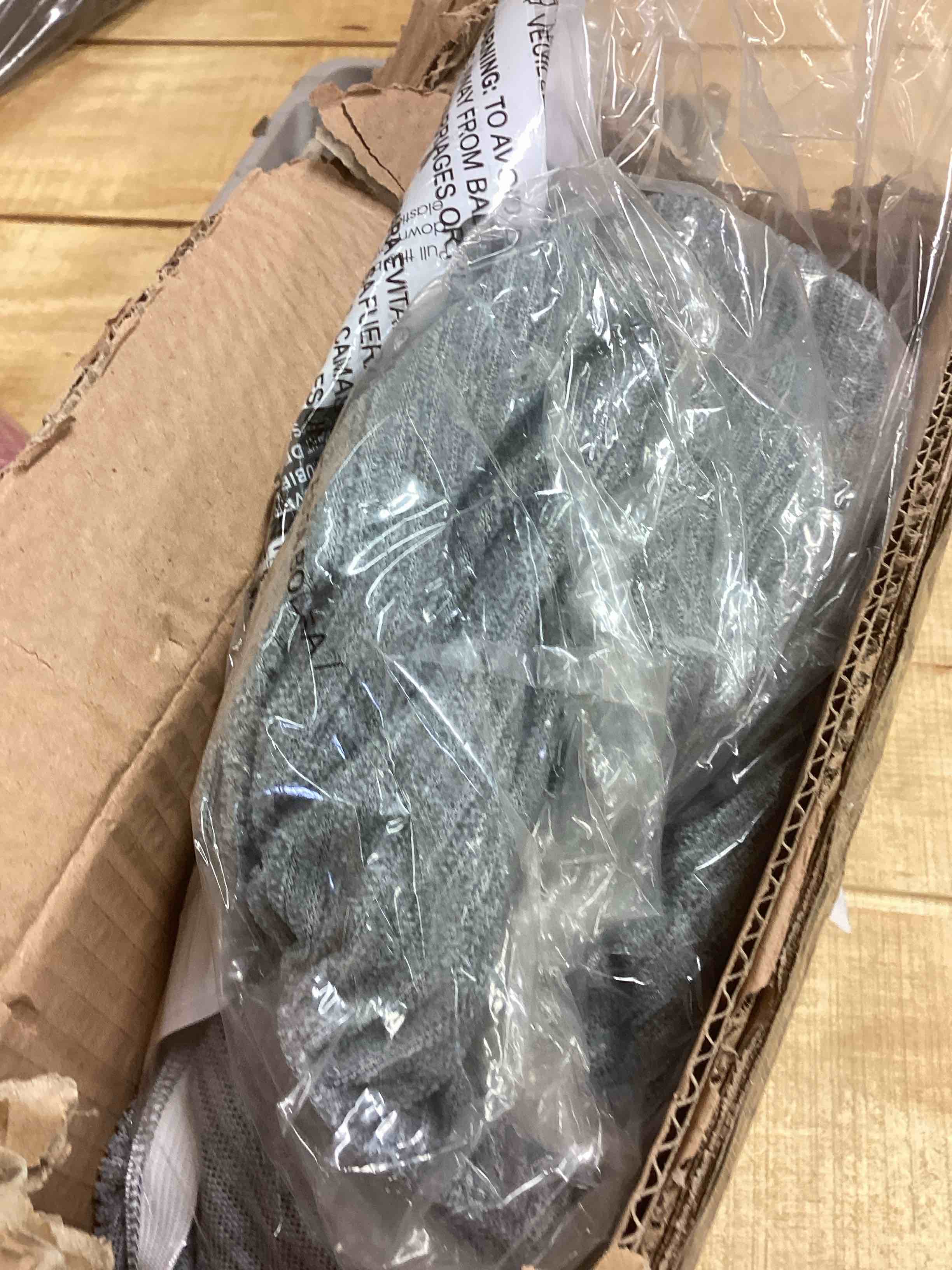 Condition photo showing New/Like New for box cushion recliner slipcover ,gray