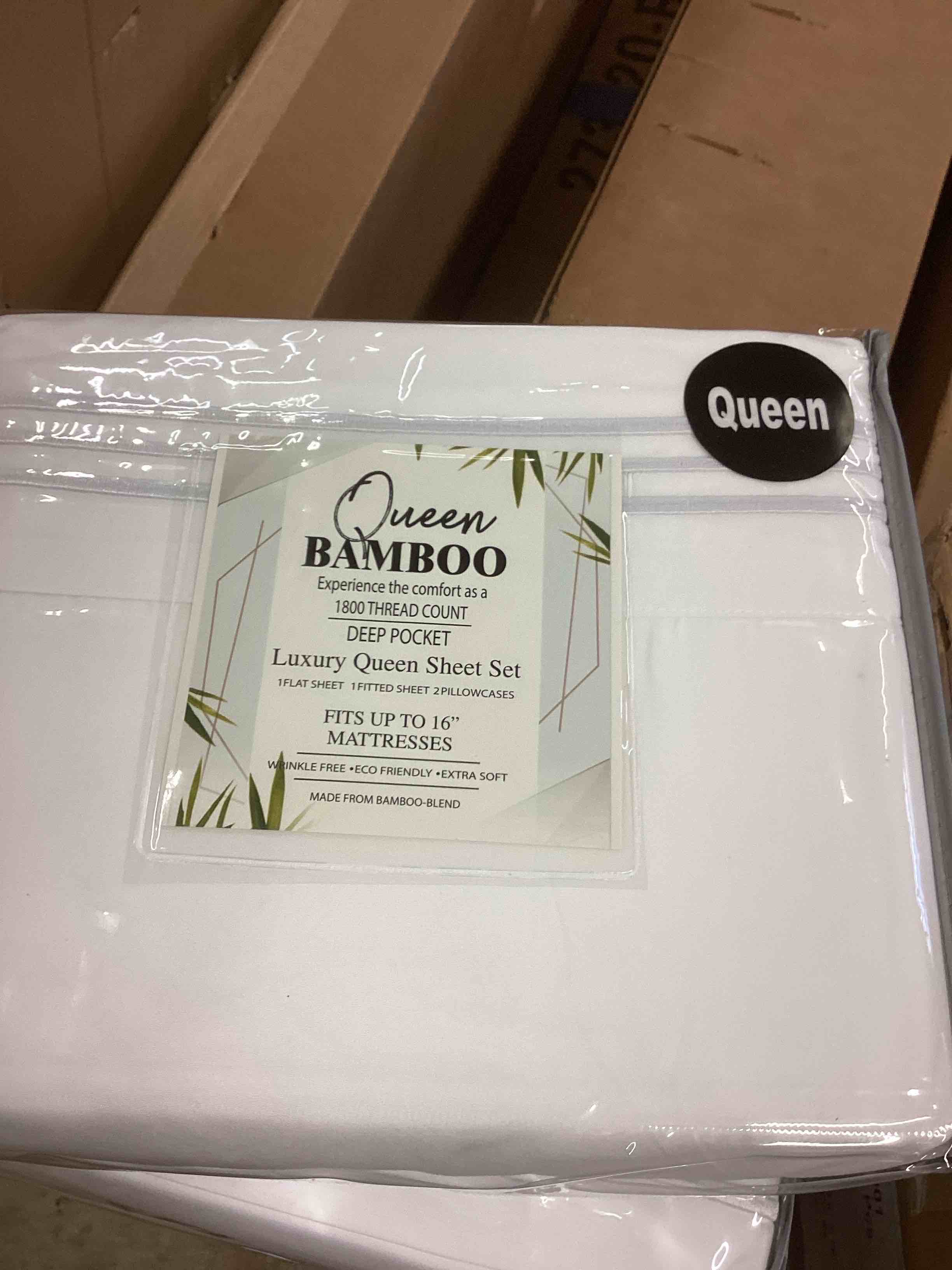 Condition photo showing New/Like New for queen bamboo luxury queen sheet set