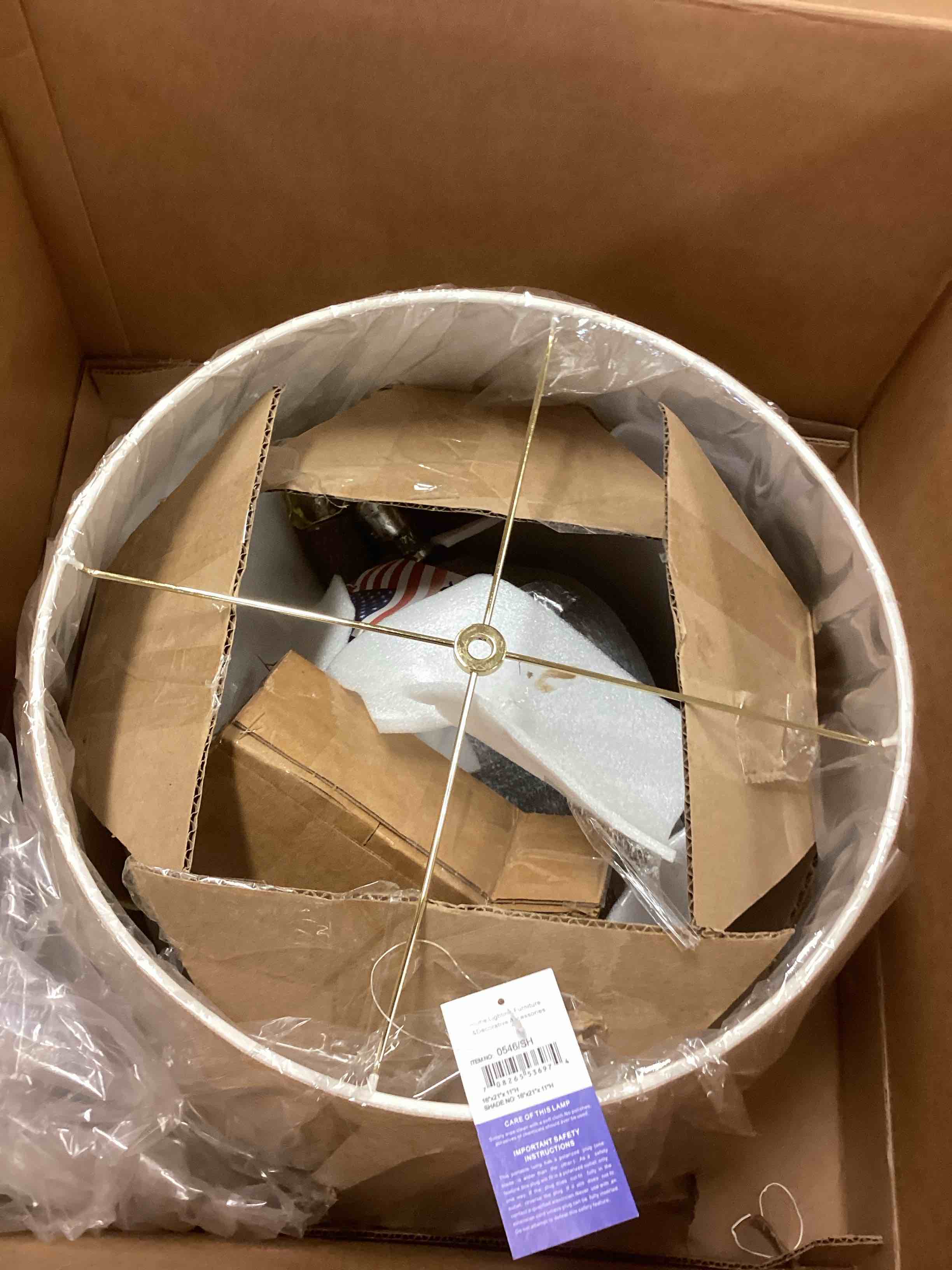 Condition photo showing New/Like New for nourison home 23" greyish brown earth tone rustic farmhouse ceramic table lamp for bedroom, living room, dining, office, with beige linen shade